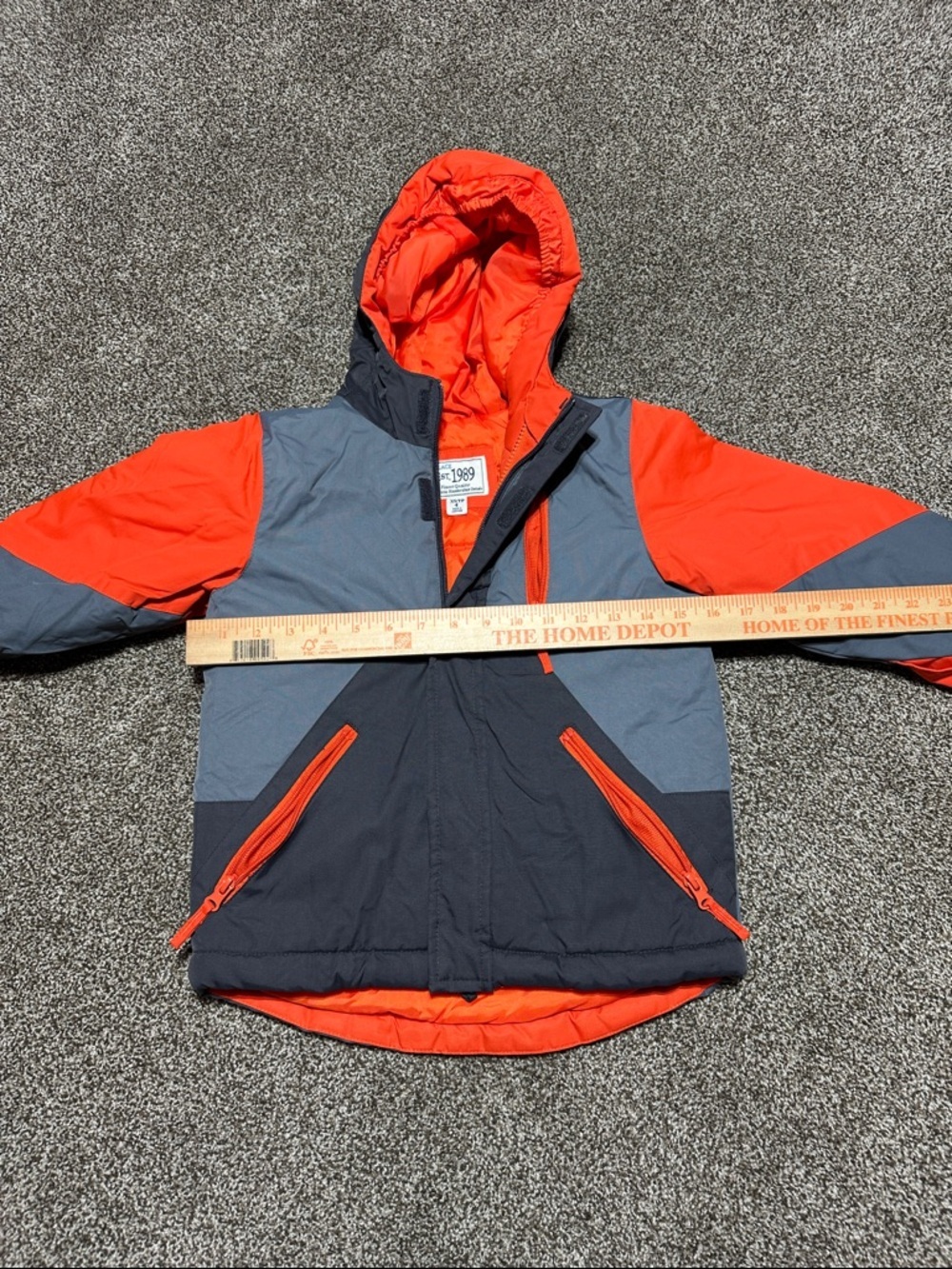 Children’s place snow jacket XS 4 winter hooded - Picture 2 of 8